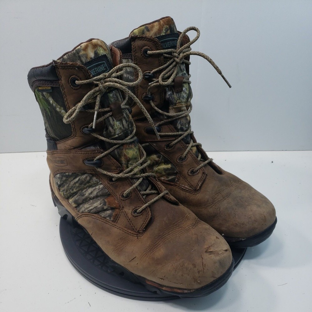 Men's Wolverine Camo Boots Waterproof 400 Gram Thinsulate Size 12 US Hunting